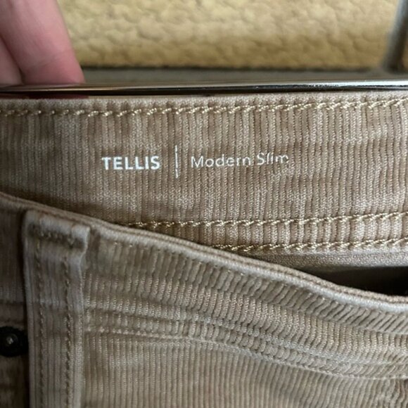 AG Tellis Men's Modern Slim Fit Corduroy Jeans Brown Tan Size 36x34 - Picture 3 of 6